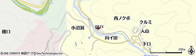 愛知県豊田市怒田沢町（貝戸）周辺の地図