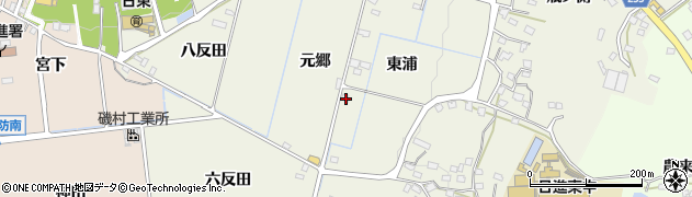 愛知県日進市藤島町元郷周辺の地図