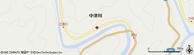 愛知県北設楽郡豊根村上黒川中津川24周辺の地図