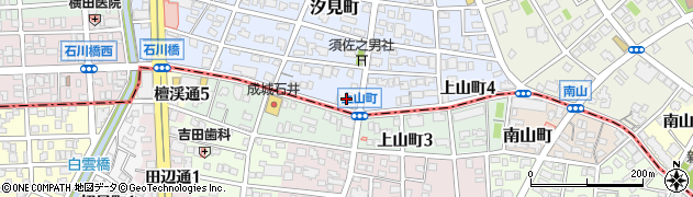 愛知県名古屋市昭和区上山町周辺の地図