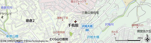 静岡県三島市千枚原周辺の地図