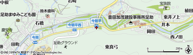 愛知県豊田市足助町八万44周辺の地図