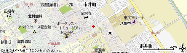 滋賀県近江八幡市鍵之手町周辺の地図