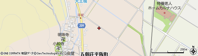 滋賀県東近江市五個荘平阪町周辺の地図