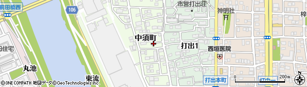 愛知県名古屋市中川区中須町208周辺の地図