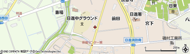 愛知県日進市本郷町（中島）周辺の地図