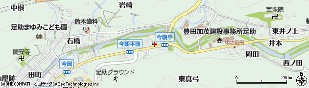 愛知県豊田市足助町八万34周辺の地図