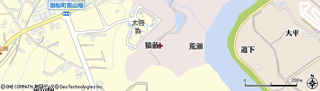 愛知県豊田市枝下町（猿藪）周辺の地図