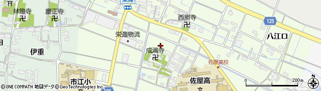 愛知県愛西市東條町（井桁）周辺の地図