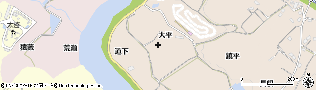 愛知県豊田市石野町大平周辺の地図