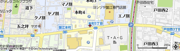 大戸屋愛知蟹江店周辺の地図