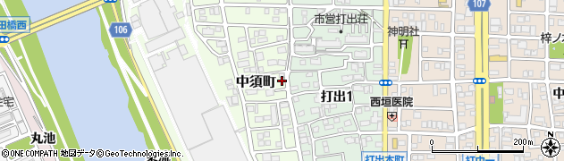 愛知県名古屋市中川区中須町202周辺の地図
