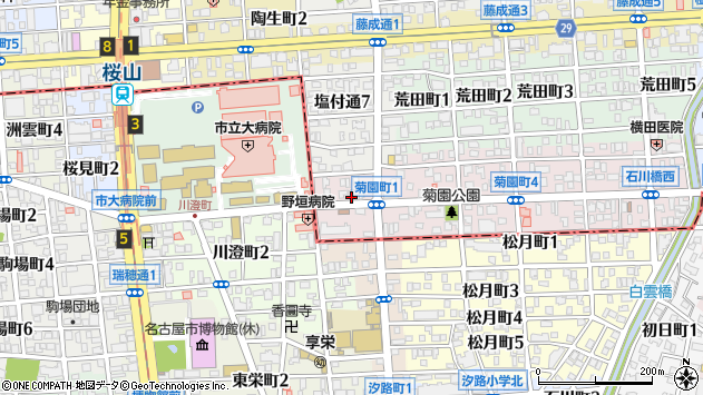 〒466-0843 愛知県名古屋市昭和区菊園町の地図