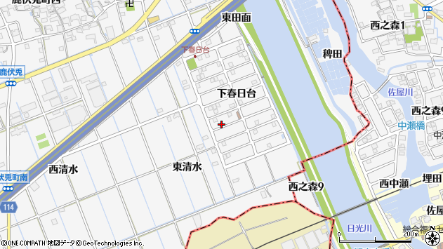 〒496-0023 愛知県津島市鹿伏兎町の地図