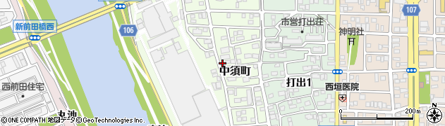 愛知県名古屋市中川区中須町周辺の地図