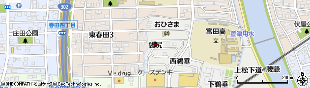 愛知県名古屋市中川区富田町大字榎津袋尻周辺の地図