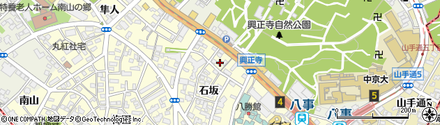 愛知県名古屋市昭和区広路町石坂22周辺の地図