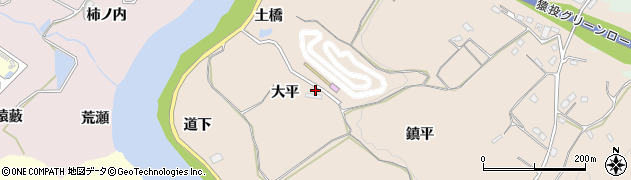 愛知県豊田市石野町土橋264周辺の地図