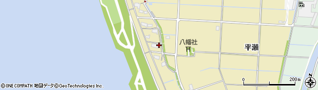 愛知県愛西市立田町松田145周辺の地図