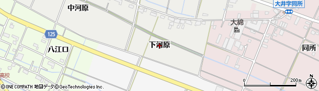 愛知県愛西市落合町（下河原）周辺の地図