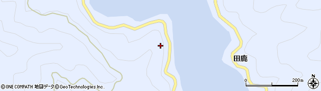 愛知県豊根村（北設楽郡）古真立（田鹿向）周辺の地図