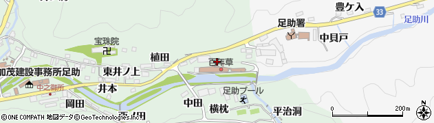 愛知県豊田市足助町東貝戸10周辺の地図
