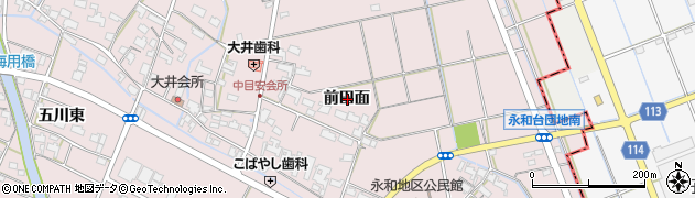 愛知県愛西市大井町前田面周辺の地図