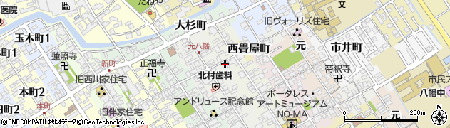 滋賀県近江八幡市間之町周辺の地図
