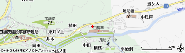 愛知県豊田市足助町東貝戸周辺の地図
