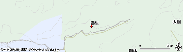愛知県豊田市足助町（黍生）周辺の地図