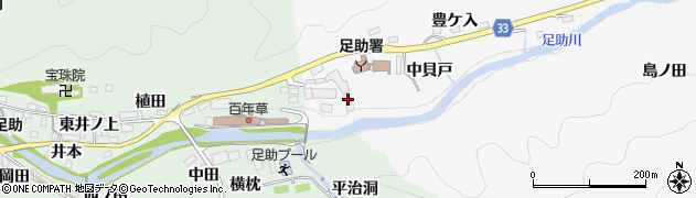 愛知県豊田市桑田和町中貝戸4周辺の地図