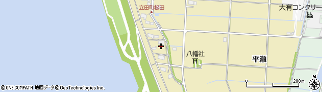 愛知県愛西市立田町松田135周辺の地図