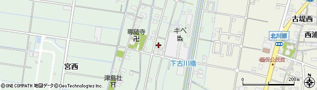 愛知県愛西市森川町百石山壱番割周辺の地図