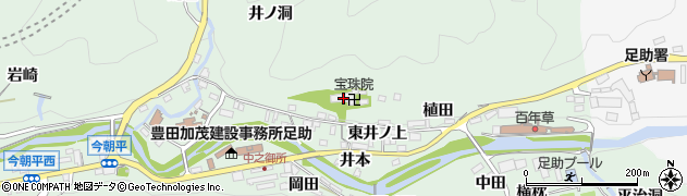 愛知県豊田市足助町東井ノ上16周辺の地図