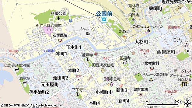 〒523-0871 滋賀県近江八幡市新町の地図