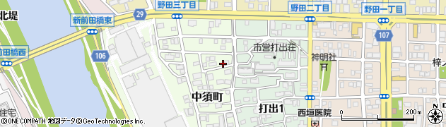 愛知県名古屋市中川区中須町84周辺の地図