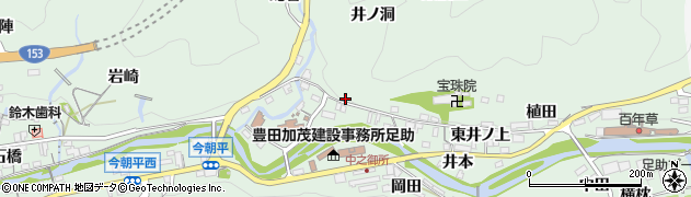 愛知県豊田市足助町久井戸1周辺の地図