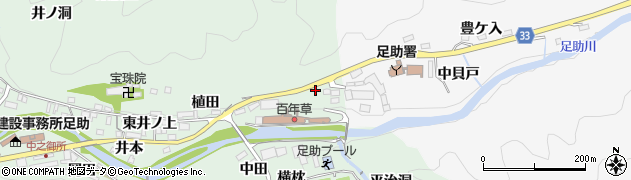 愛知県豊田市足助町東貝戸11周辺の地図