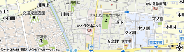 愛知県蟹江町（海部郡）今本町通周辺の地図