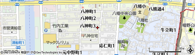 愛知県名古屋市中川区八神町3丁目56周辺の地図