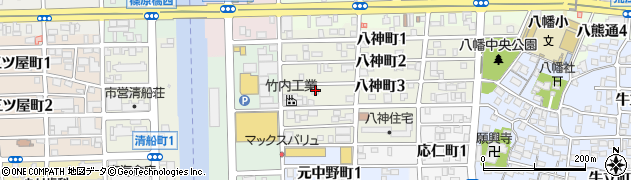 愛知県名古屋市中川区八神町3丁目40周辺の地図
