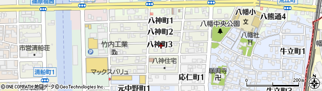 愛知県名古屋市中川区八神町3丁目50周辺の地図