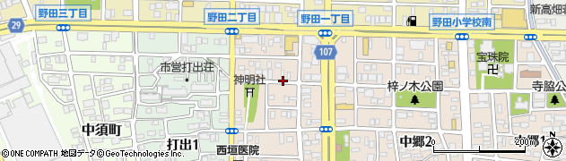 愛知県名古屋市中川区打中1丁目周辺の地図