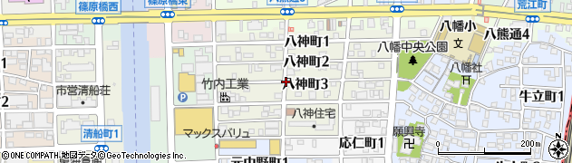 愛知県名古屋市中川区八神町3丁目周辺の地図
