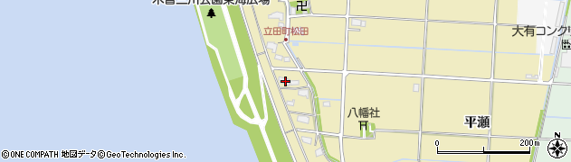 愛知県愛西市立田町松田126周辺の地図
