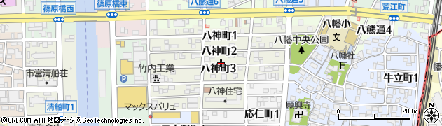 愛知県名古屋市中川区八神町周辺の地図