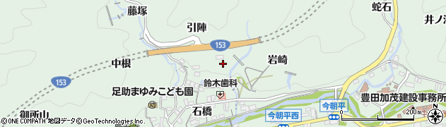 愛知県豊田市足助町（城山）周辺の地図