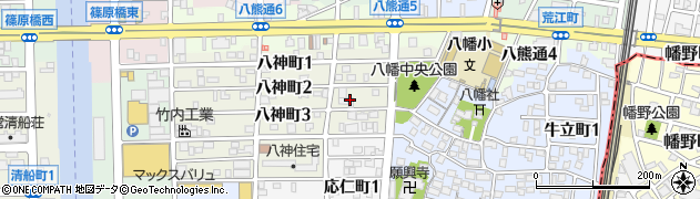 愛知県名古屋市中川区八神町3丁目8周辺の地図