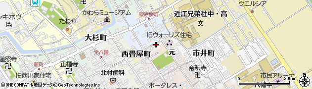 滋賀県近江八幡市東畳屋町周辺の地図