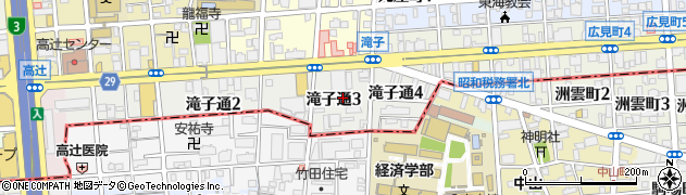 愛知県名古屋市昭和区滝子通周辺の地図